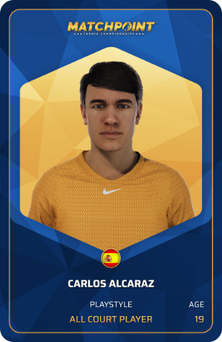 Player card Carlos Alcaraz