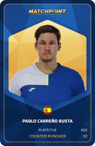 Player card Pablo Carreño Busta